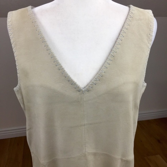 Sundance Luxe Shift Midi Dress Soft Suede Leather - Picture 8 of 14